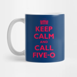 Keep Calm and Call Five-O (Red) Mug